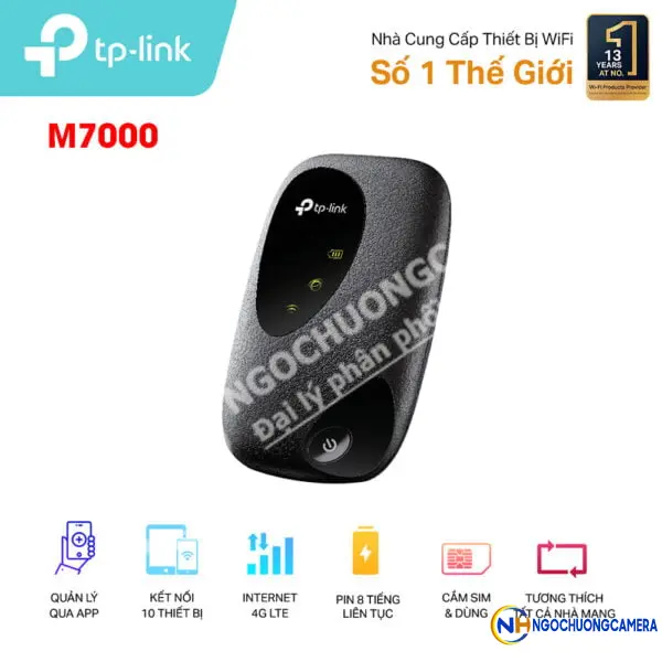 Bộ phát Wifi di động TP-Link M7000 4G LTE 150Mbps