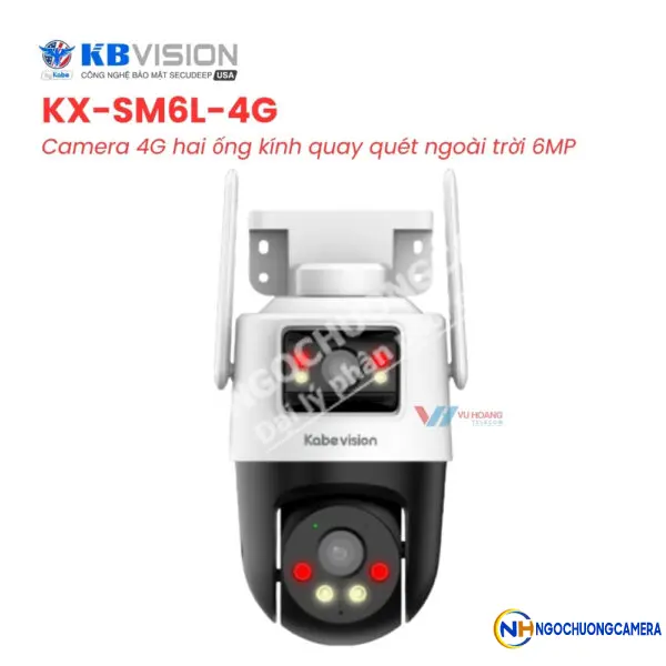 Camera 4G hai ống kính 6MP KBVISION KX-SM6L-4G