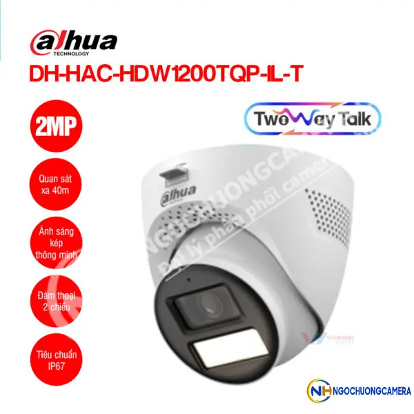 Camera HDCVI 2MP Dahua DH-HAC-HDW1200TQP-IL-T