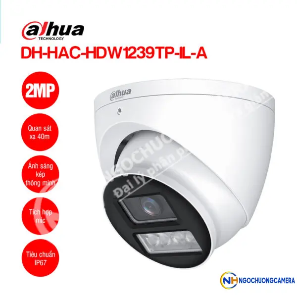 Camera HDCVI 2MP DAHUA DH-HAC-HDW1239TP-IL-A