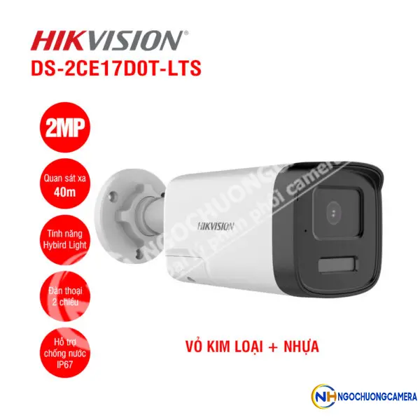 Camera HDTVI 2MP HIKVISION DS-2CE17D0T-LTS