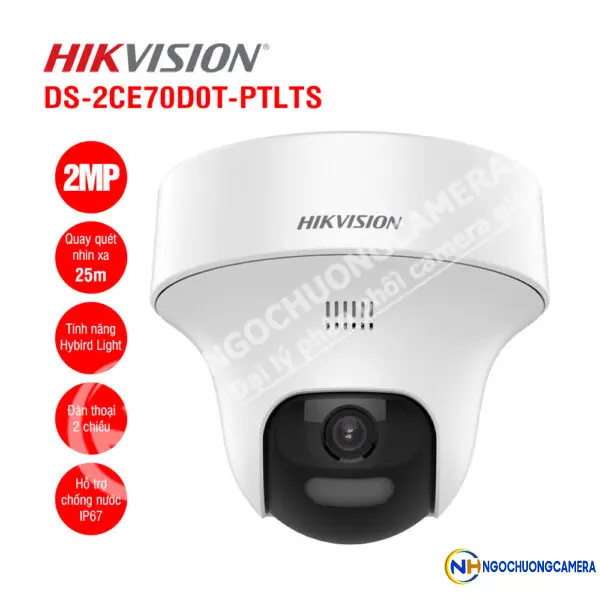 Camera HDTVI 2MP HIKVISION DS-2CE70D0T-PTLTS