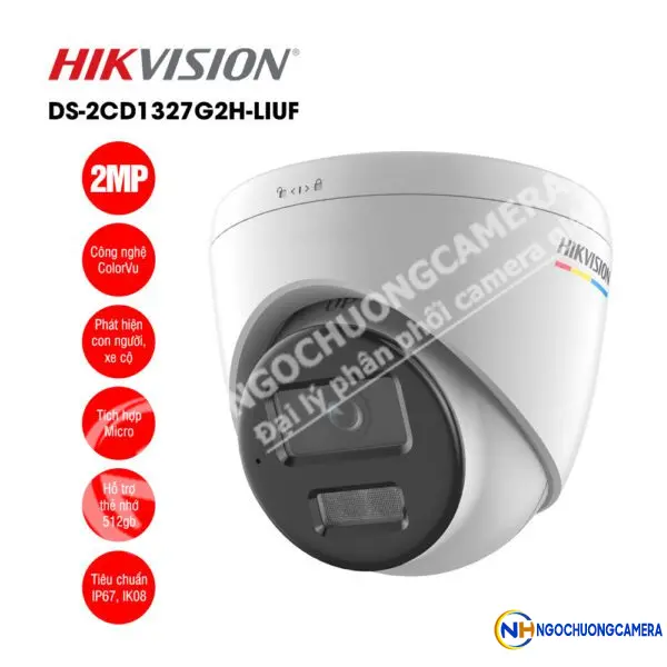 Camera IP 2MP bán cầu HIKVISION DS-2CD1327G2H-LIUF