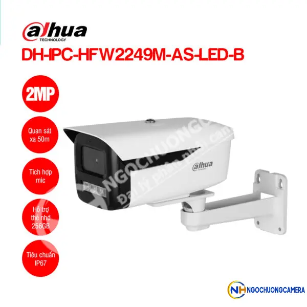 Camera IP 2MP DAHUA DH-IPC-HFW2249M-AS-LED-B