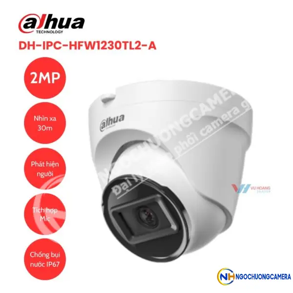 Camera IP 2MP Dome DAHUA DH-IPC-HDW1230T2-A