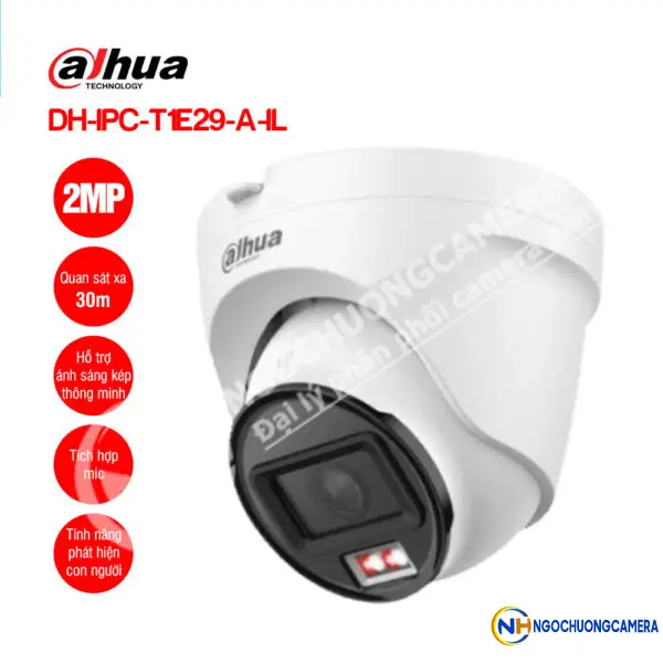 Camera IP 2MP Dome DAHUA DH-IPC-T1E29-A-IL