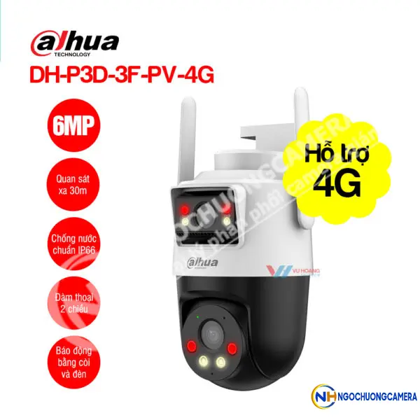 Camera IP 4G 6MP DAHUA DH-P3D-3F-PV-4G