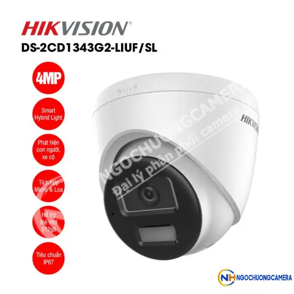 Camera IP 4MP bán cầu HIKVISION DS-2CD1343G2-LIUF/SL