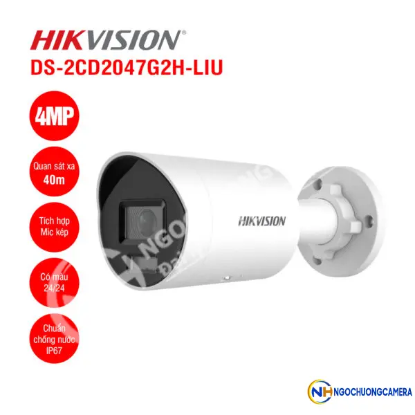 Camera IP 4MP Hikvision DS-2CD2047G2H-LIU