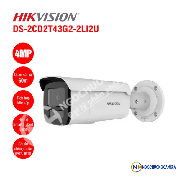 Camera IP 4MP Hikvision DS-2CD2T43G2-2LI2U