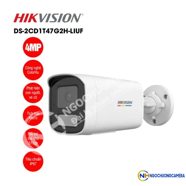 Camera IP 4MP thân trụ HIKVISION DS-2CD1T47G2H-LIUF