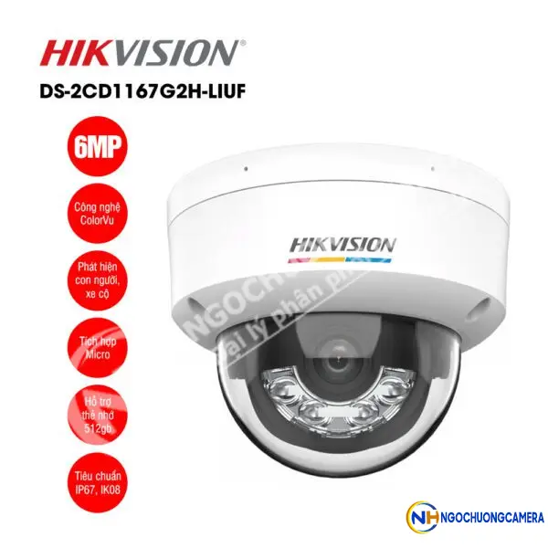 Camera IP 6MP bán cầu HIKVISION DS-2CD1167G2H-LIUF
