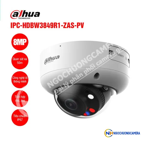 Camera IP 8MP DAHUA DH-IPC-HDBW3849R1-ZAS-PV