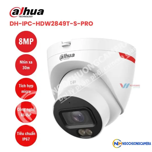 Camera IP 8MP DAHUA DH-IPC-HDW2849T-S-PRO (Có mic)