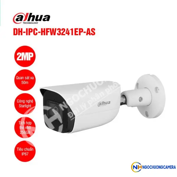 Camera IP AI 2.0MP DAHUA DH-IPC-HFW3241EP-AS