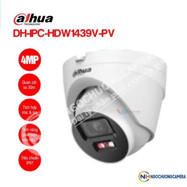 Camera IP Dome 4MP DAHUA DH-IPC-HDW1439V-PV