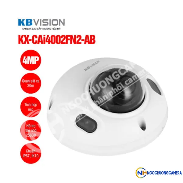 Camera IP Dome 4MP KBVISION KX-CAi4002FN2-AB