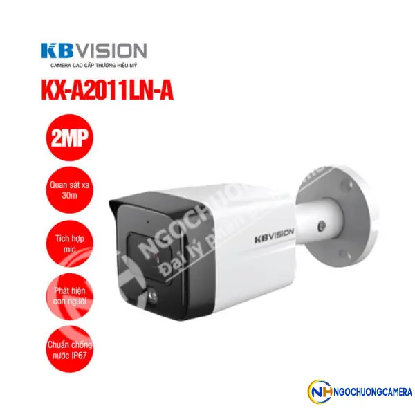 Camera IP thân trụ 2MP KBVISION KX-A2011LN-A