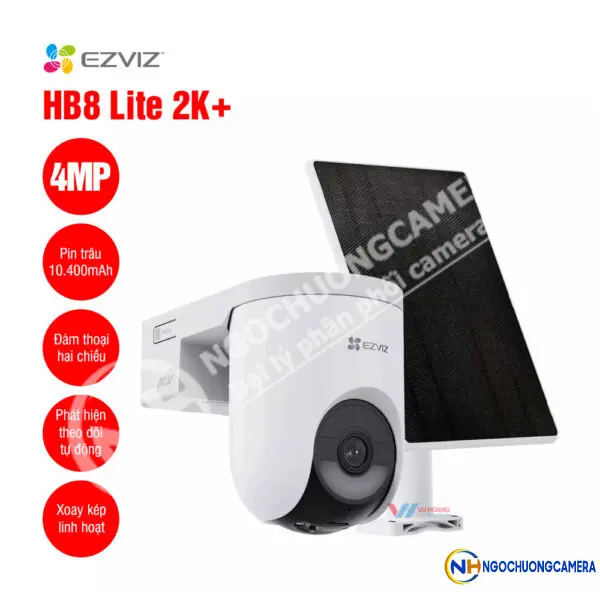 Camera pin sạc ngoài trời EZVIZ HB8 Lite 2K+