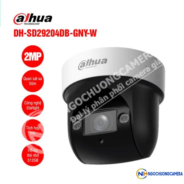 Camera Speed Dome Wifi 2MP DAHUA DH-SD29204DB-GNY-W