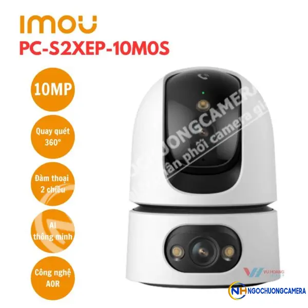Camera wifi 2 ống kính quay quét 10MP IMOU IPC-S2XEP-10M0S