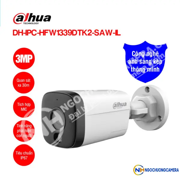 Camera Wifi 3MP Dahua DH-IPC-HFW1339DTK2-SAW-IL