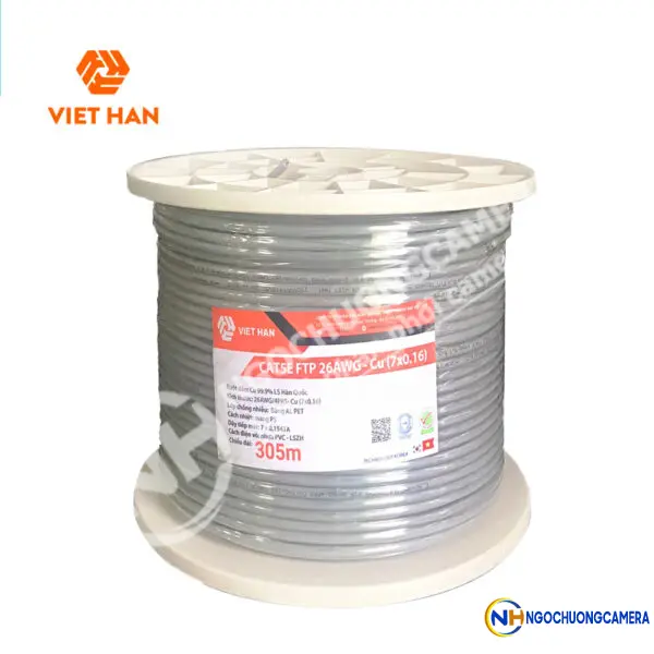 Cáp mạng 305m Việt Hàn LS-DVH CAT.5E FTP 26AWG
