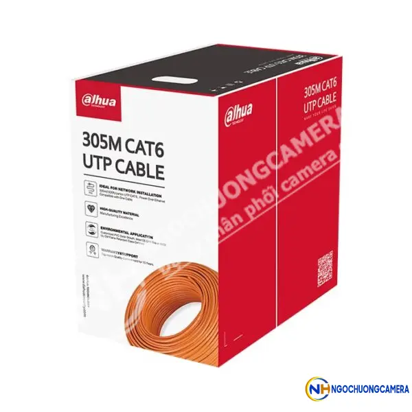 Cáp mạng UTP CAT.6 lõi hợp kim 305m DAHUA DH-PFM922I-6UN-C