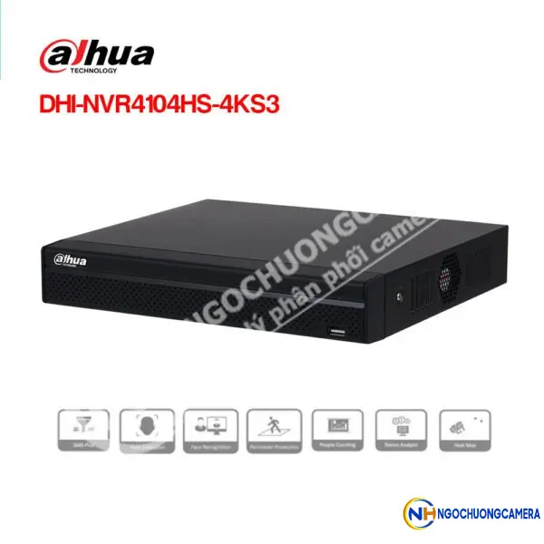 Đầu ghi hình IP 4 kênh DAHUA DHI-NVR4104HS-4KS3