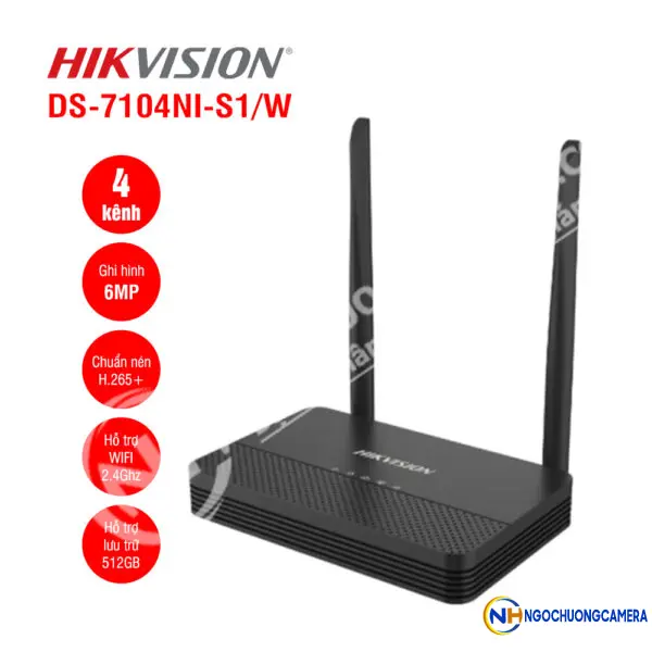 Đầu ghi hình NVS 4 kênh Hikvision DS-7104NI-S1/W