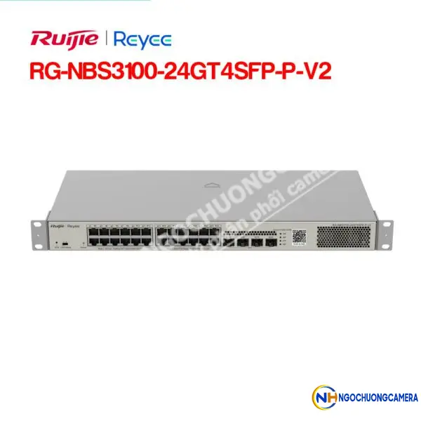 Layer 2 Smart Managed PoE Switch 24 Cổng RUIJIE YEEYE RG-NBS3100-24GT4SFP-P-V2