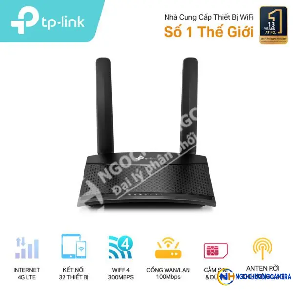 Router Không Dây 4G LTE Tốc Độ 300 Mbps TP-Link TL-MR100