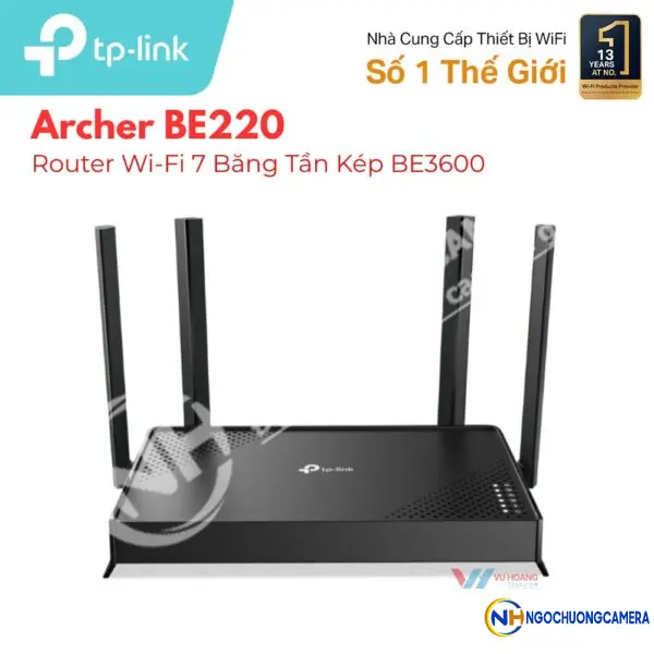 Router Wi-Fi 7 Băng Tần Kép BE3600 TP-LINK Archer BE220
