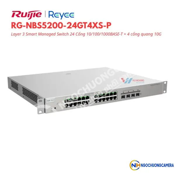 Smart Managed Switch 24 cổng Reyee RG-NBS5200-24GT4XS-P