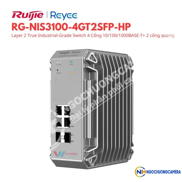 Switch công nghiệp 4 cổng Reyee RG-NIS3100-4GT2SFP-HP