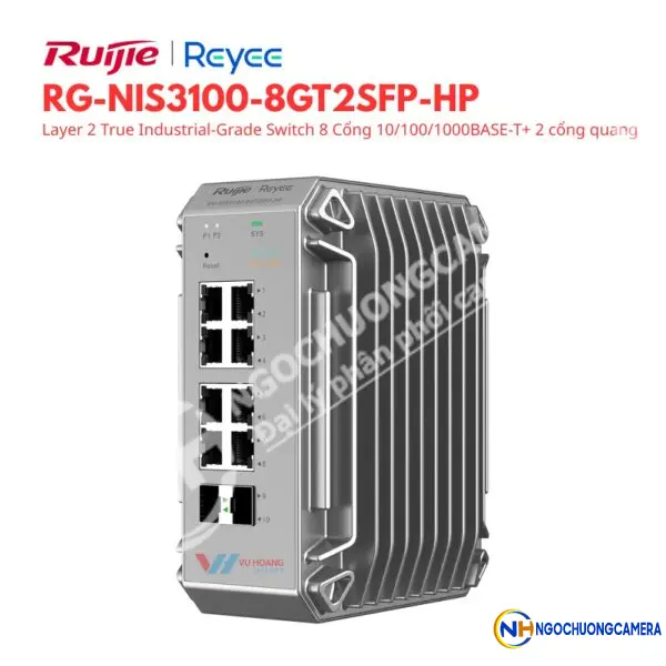 Switch công nghiệp 8 cổng Reyee RG-NIS3100-8GT2SFP-HP
