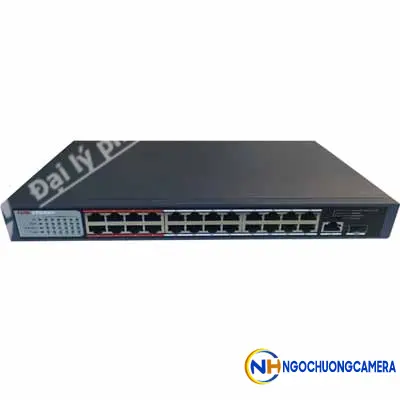 Switch L2 24 cổng PoE 100M Hikvision DS-3E0326P-E/M
