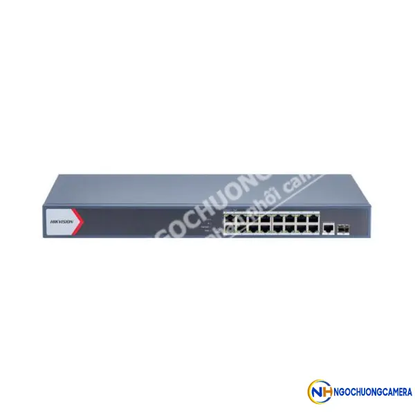Switch mạng thông minh 16 cổng PoE Gigabit HIKVISION DS-3E1518P-EI/M