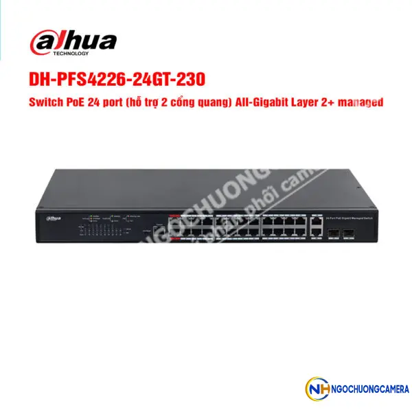Switch PoE 24 cổng DAHUA DH-PFS4226-24GT-230