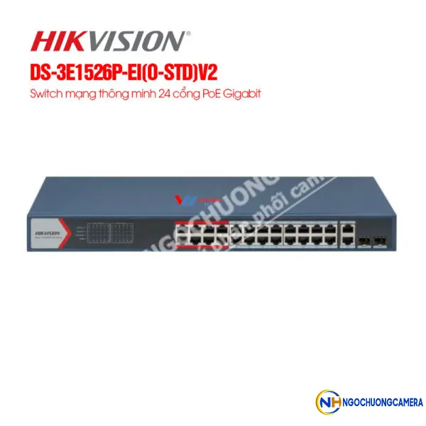 Switch PoE 24 cổng Hikvision DS-3E1526P-EI(O-STD)V2