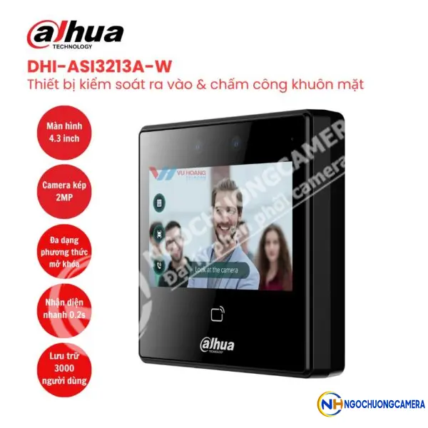 Thiết bị kiểm soát ra vào nhận diện khuôn mặt DAHUA DHI-ASI3213A-W
